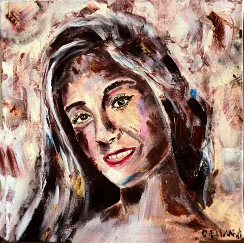 "isimsiz" eseri OĞUZ ELİKARA tarafından 2015 yılında 25x25 cm ölçülerinde Tuval üzeri akrilik boya tekniği ile yapılmıştır.
