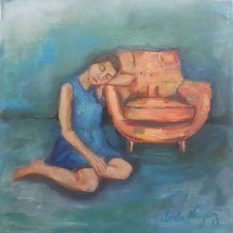 "isimsiz" eseri SEDA NOYAN tarafından 2015 yılında 25x25 cm ölçülerinde Tuval üzeri akrilik boya tekniği ile yapılmıştır.