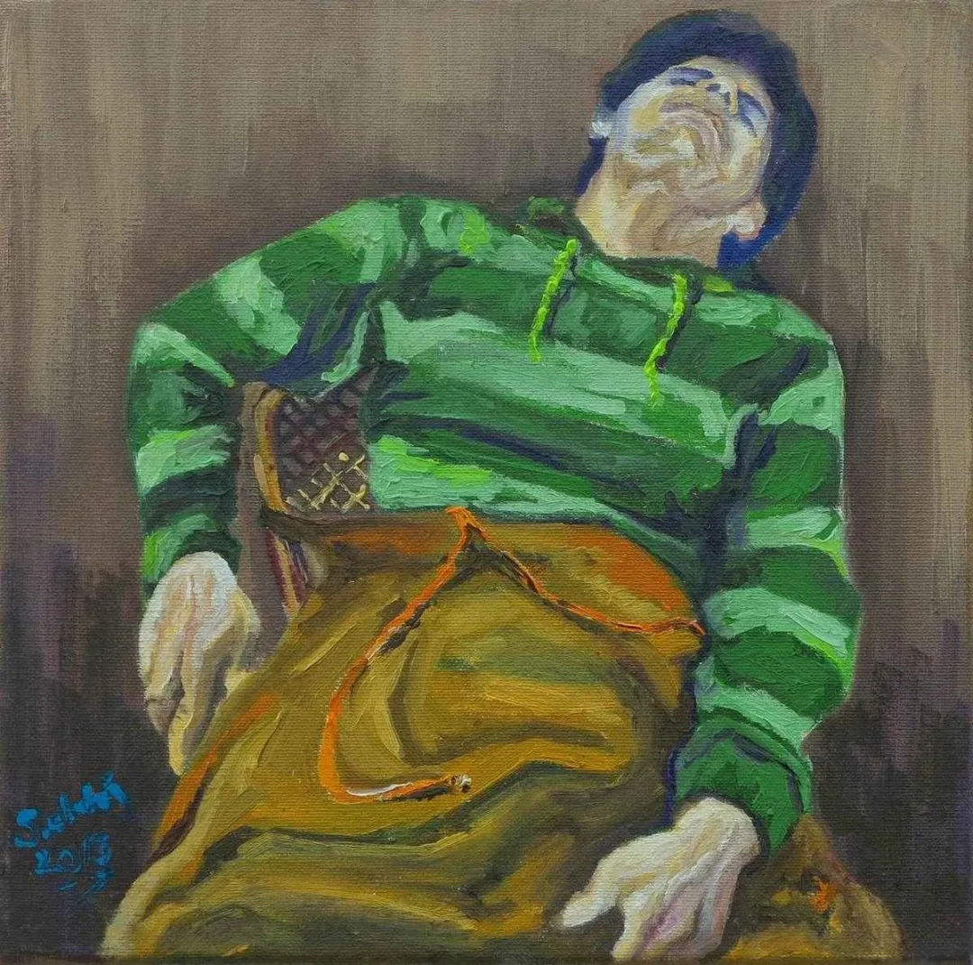 SERHAT ALADAĞ — “isimsiz”, 2015 "isimsiz" eseri SERHAT ALADAĞ tarafından 2015 yılında 25x25 cm ölçülerinde Tuval üzeri yağlı boya tekniği ile yapılmıştır.
