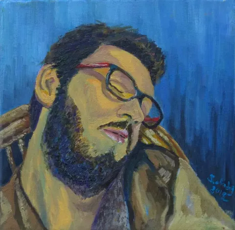 "isimsiz" eseri SERHAT ALADAĞ tarafından 2015 yılında 25x25 cm ölçülerinde Tuval üzeri yağlı boya tekniği ile yapılmıştır.