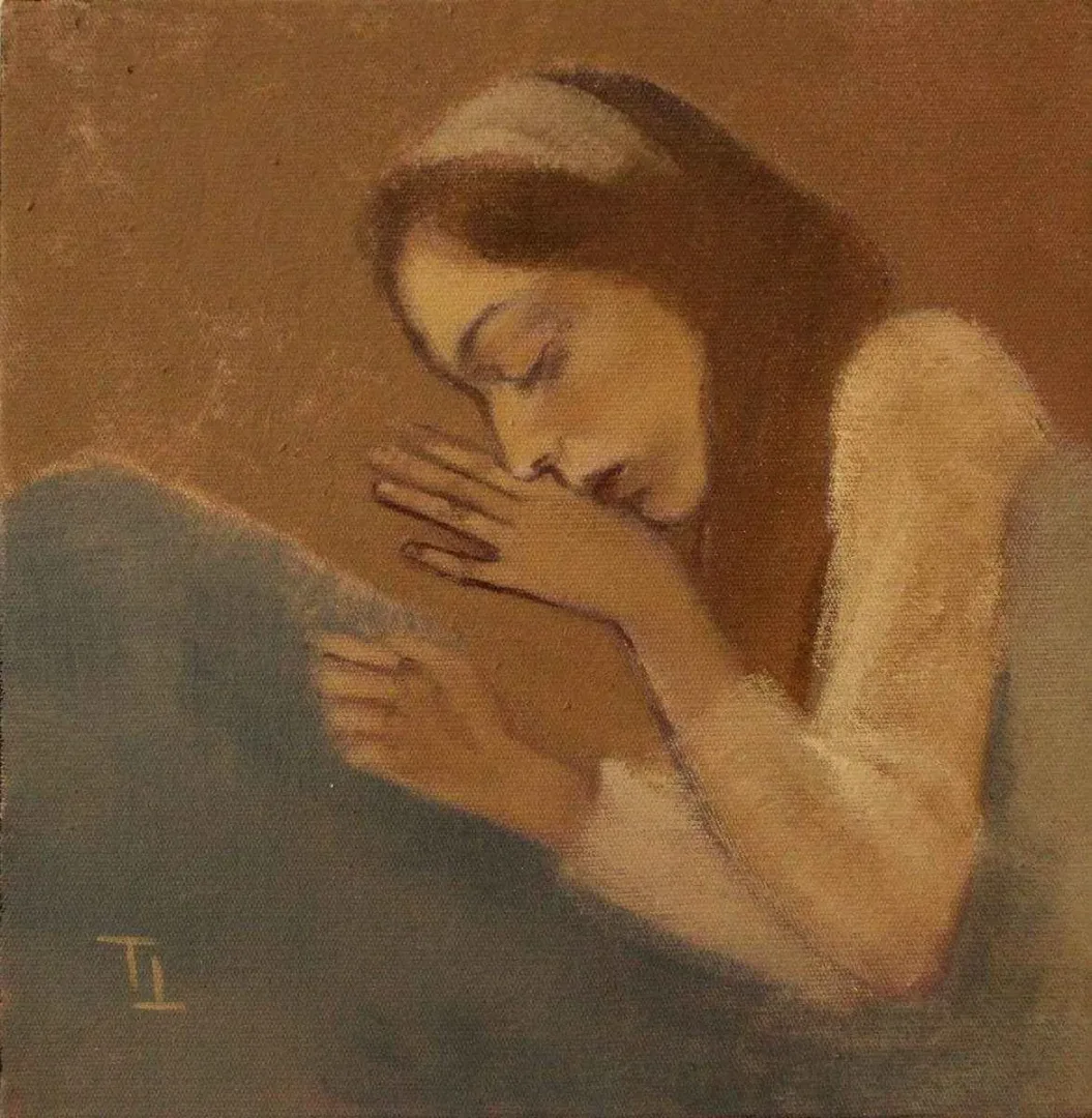 "isimsiz" eseri TÜNAY TUNÇ tarafından 2015 yılında 25x25 cm ölçülerinde Tuval üzeri yağlı boya tekniği ile yapılmıştır.