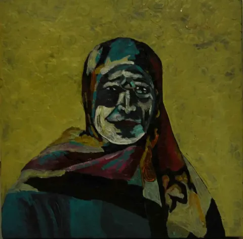 "isimsiz" eseri MURAT ŞENCAN tarafından 2015 yılında 25x25 cm ölçülerinde Tuval üzeri karışık teknik tekniği ile yapılmıştır.