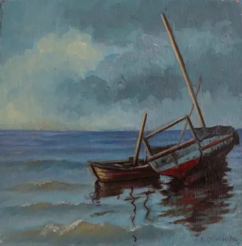 DEVRİM DEMİRAL — “isimsiz”, 2015 "isimsiz" eseri DEVRİM DEMİRAL tarafından 2015 yılında 25x25 cm ölçülerinde Tuval üzeri yağlı boya tekniği ile yapılmıştır.