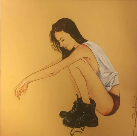 DUYGU BALCI KÜPELİ — “isimsiz”, 2015 "isimsiz" eseri DUYGU BALCI KÜPELİ tarafından 2015 yılında 25x25 cm ölçülerinde Tuval üzeri yağlı boya tekniği ile yapılmıştır.