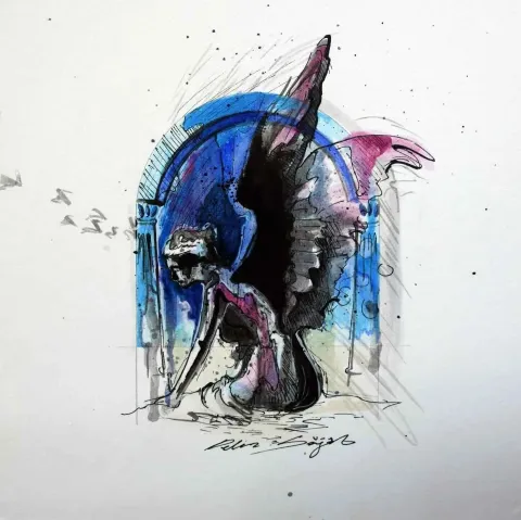 PELİN SÖĞÜT — “isimsiz”, 2015 "isimsiz" eseri PELİN SÖĞÜT tarafından 2015 yılında 25x25 cm ölçülerinde Tuval üzeri yağlı boya tekniği ile yapılmıştır.