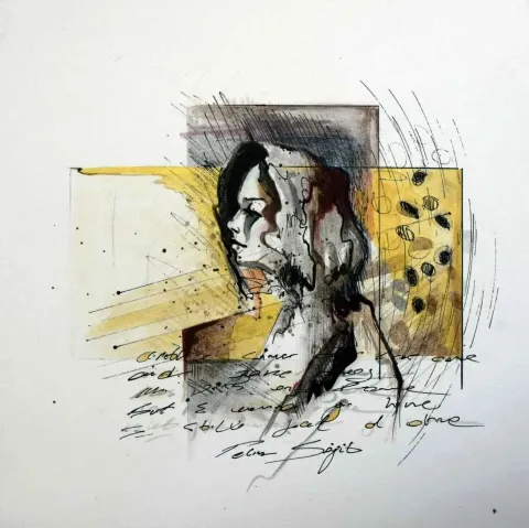 PELİN SÖĞÜT — “isimsiz”, 2015 "isimsiz" eseri PELİN SÖĞÜT tarafından 2015 yılında 25x25 cm ölçülerinde Tuval üzeri yağlı boya tekniği ile yapılmıştır.