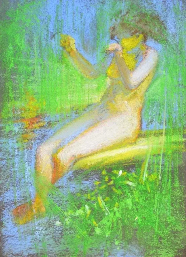 yakınlaştır "İsimsiz" eseri YUSUF ŞENGÜR tarafından 2014 yılında 15x21 cm ölçülerinde Kuru Pastel tekniği ile yapılmıştır.