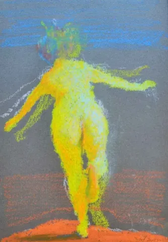 YUSUF ŞENGÜR — “İsimsiz”, 2014 "İsimsiz" eseri YUSUF ŞENGÜR tarafından 2014 yılında 15x21 cm ölçülerinde Yağlı Pastel tekniği ile yapılmıştır.