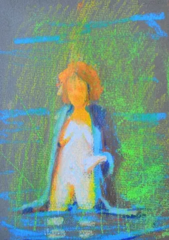 YUSUF ŞENGÜR — “İsimsiz”, 2014 "İsimsiz" eseri YUSUF ŞENGÜR tarafından 2014 yılında 15x21 cm ölçülerinde Yağlı Pastel tekniği ile yapılmıştır.