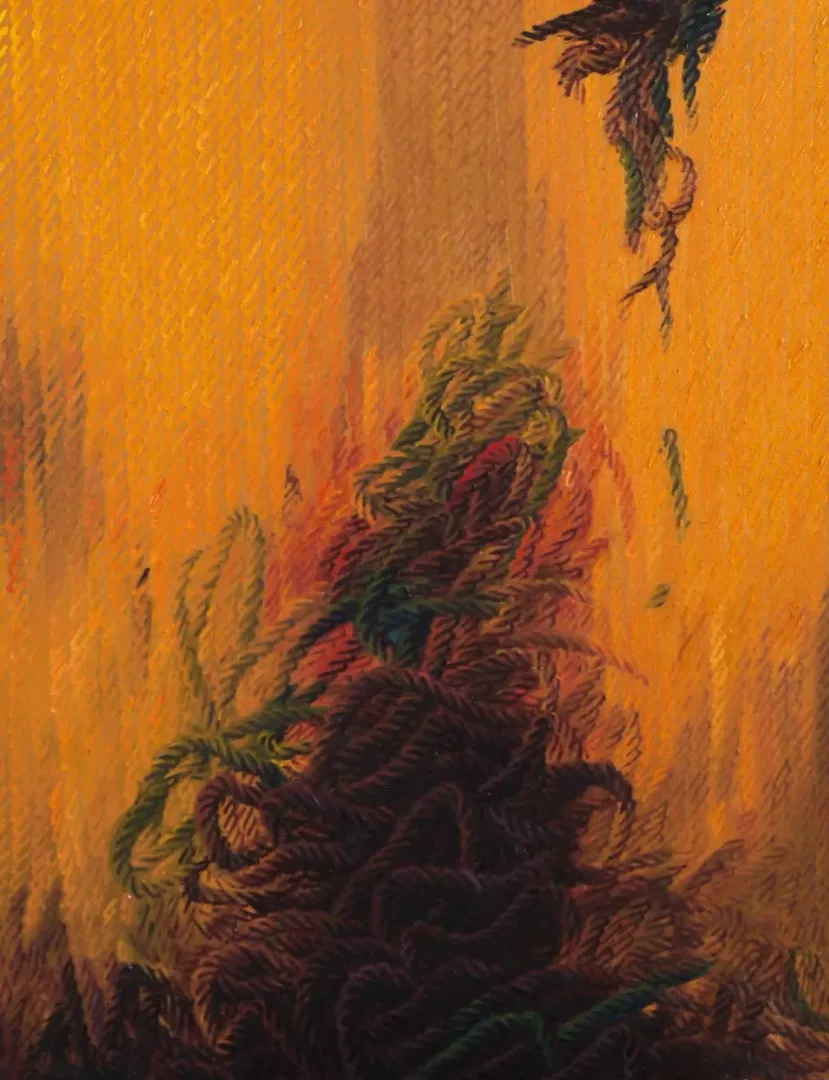 yakınlaştır "Tarihsiz Günlükler" eseri AHMET YEŞİL tarafından 2015 yılında 80x65 cm ölçülerinde Tuval üzeri yağlı boya tekniği ile yapılmıştır.