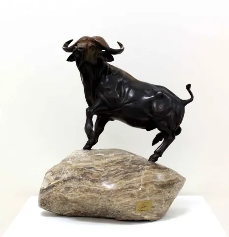 "Buffalo" eseri ALEXANDER DAVİDOV tarafından 34x26x20 cm ölçülerinde Bronz tekniği ile yapılmıştır.