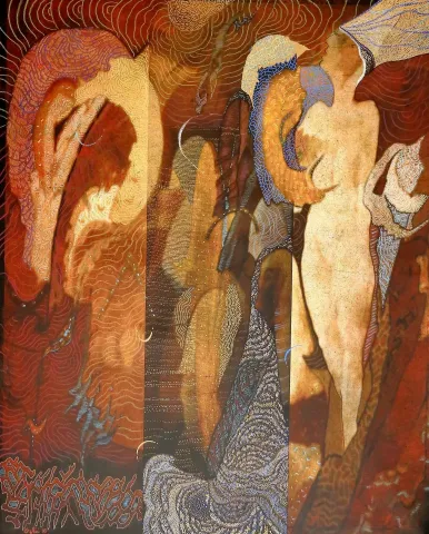 "Bir Rüya" eseri NECMETTİN ÖZLÜ tarafından 2016 yılında 100x80 cm ölçülerinde Tuval üzeri karışık teknik tekniği ile yapılmıştır.