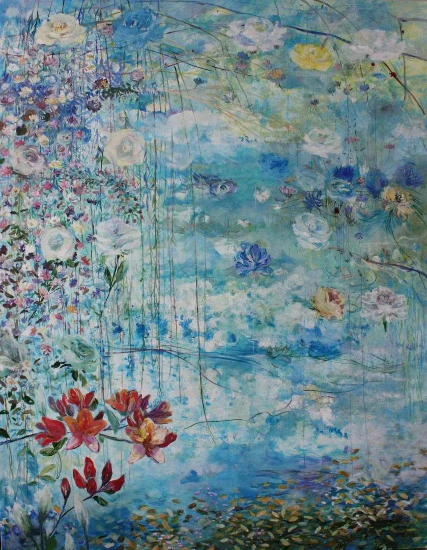 yakınlaştır "Buluttan Güller" eseri NİL KÖKEN tarafından 2016 yılında 180x140 cm ölçülerinde Tuval üzeri yağlı boya tekniği ile yapılmıştır.
