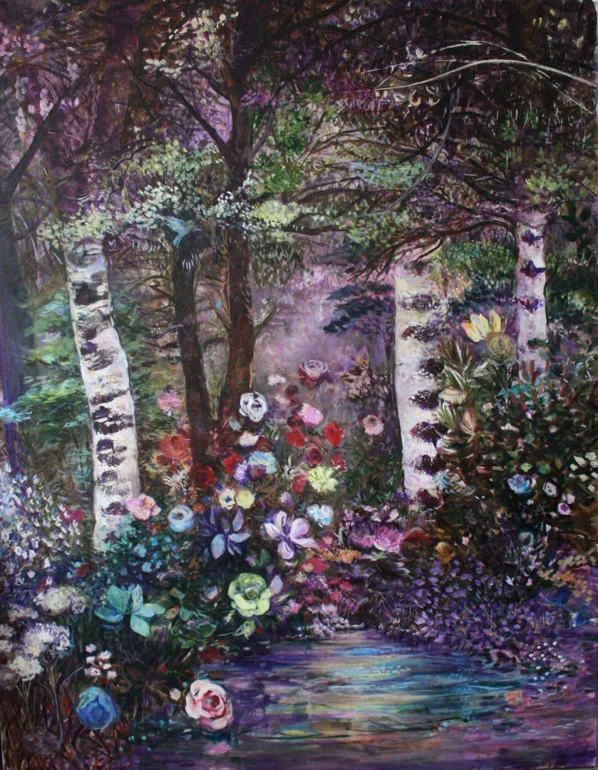 yakınlaştır "Büyülü Orman" eseri NİL KÖKEN tarafından 2016 yılında 180x140 cm ölçülerinde Tuval üzeri yağlı boya tekniği ile yapılmıştır.