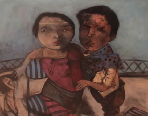 ÖZDEN GEZER — 2016 Bu eser ÖZDEN GEZER tarafından 2016 yılında 80x100 cm ölçülerinde Tuval üzeri yağlı boya tekniği ile yapılmıştır.