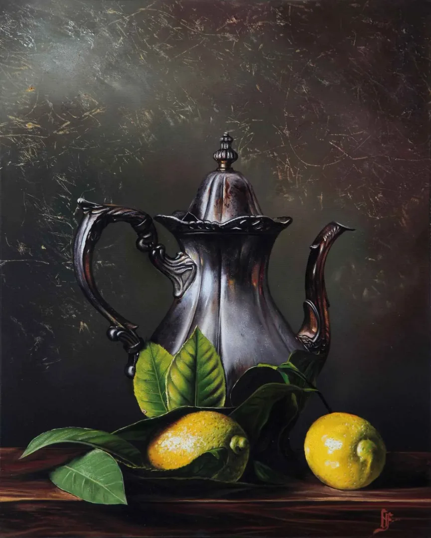 yakınlaştır "Limonlar" eseri HÜSEYİN FEYZULLAH tarafından 2016 yılında 50x40 cm ölçülerinde Tuval üzeri yağlı boya tekniği ile yapılmıştır.