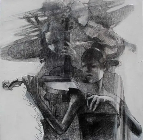 HAKAN ERASLAN — “Untitled”, 2016 "Untitled" eseri HAKAN ERASLAN tarafından 2016 yılında 25x25 cm ölçülerinde Tuval üzeri akrilik boya tekniği ile yapılmıştır.