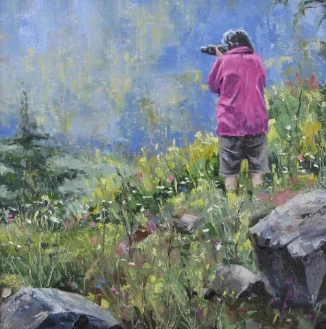 "Ayderde Fotoğrafçı" eseri FATİH KARAKAŞ tarafından 2016 yılında 25x25 cm ölçülerinde Tuval üzeri yağlı boya tekniği ile yapılmıştır.