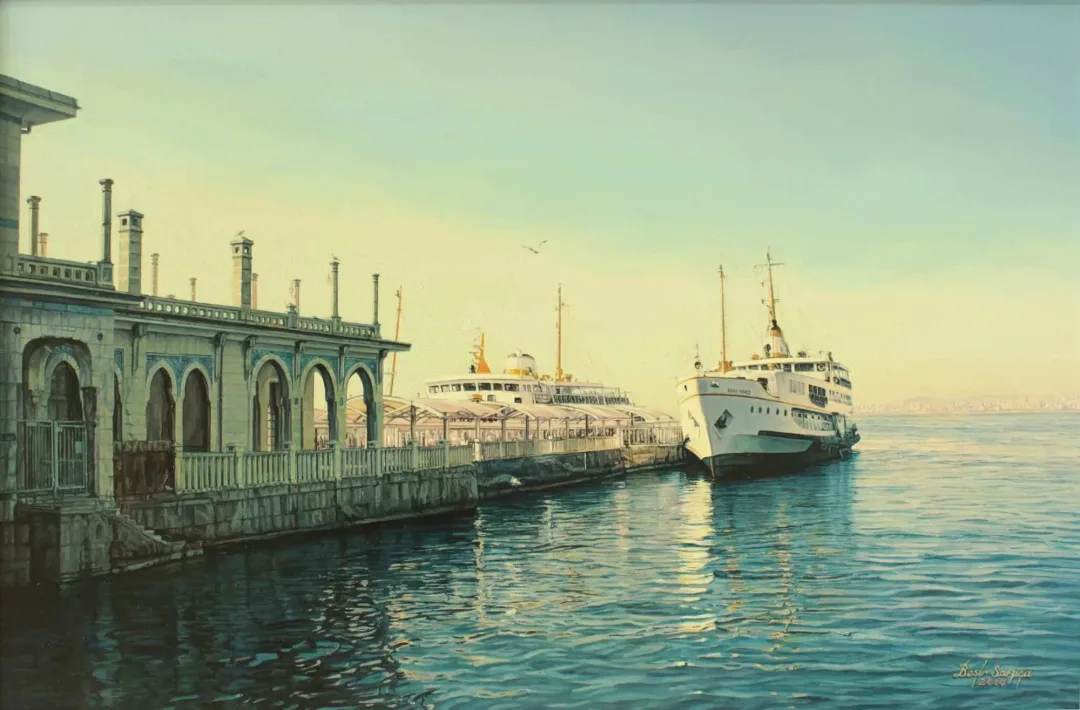 "Büyükada İskelesi" eseri BEŞİR SARPÇA tarafından 2014 yılında 60x90 cm ölçülerinde Tuval üzeri yağlı boya tekniği ile yapılmıştır.