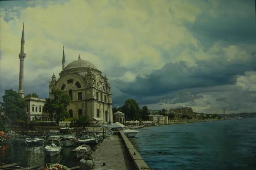 BEŞİR SARPÇA — “Dolmabahçe Kıyıları”, 2014 "Dolmabahçe Kıyıları" eseri BEŞİR SARPÇA tarafından 2014 yılında 70x105 cm ölçülerinde Tuval üzeri yağlı boya tekniği ile yapılmıştır.
