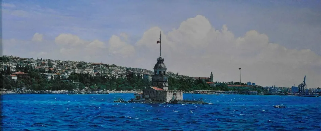 yakınlaştır "Kız Kulesi ve Üsküdar" eseri BEŞİR SARPÇA tarafından 2015 yılında 50x116 cm ölçülerinde Tuval üzeri yağlı boya tekniği ile yapılmıştır.