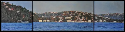 "İstanbul Üçlemesi" eseri BEŞİR SARPÇA tarafından 2009 yılında 45x180 cm ölçülerinde Tuval üzeri yağlı boya tekniği ile yapılmıştır.