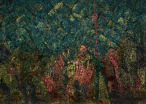 Bu eser BİNNUR YÜCEBAŞ RUOCCO tarafından 2014 yılında 50x70 cm ölçülerinde Tuval üzeri yağlı boya tekniği ile yapılmıştır.