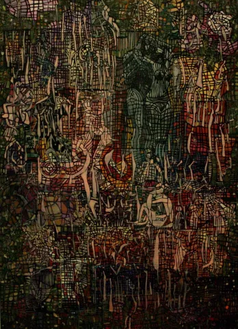 Bu eser BİNNUR YÜCEBAŞ RUOCCO tarafından 2014 yılında 70x50 cm ölçülerinde Duralit üzeri yağlı boya tekniği ile yapılmıştır.