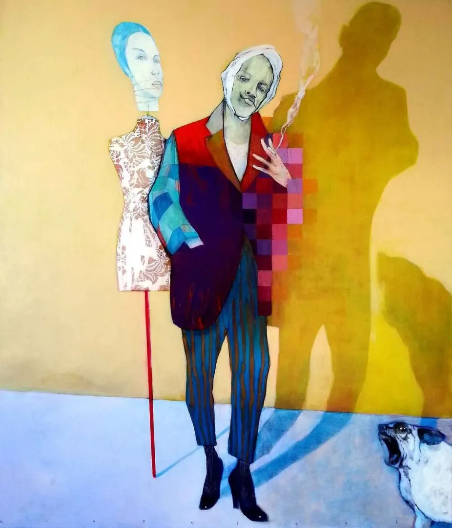 "Kan Düşük" eseri ERCAN AYÇİÇEK tarafından 2016 yılında 140x120 cm ölçülerinde Tuval üzeri akrilik boya tekniği ile yapılmıştır.