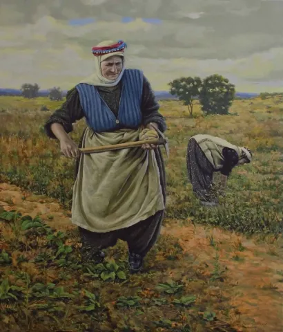 FATİH KARAKAŞ — “Bozüyüklü Kadınlar”, 2016 "Bozüyüklü Kadınlar" eseri FATİH KARAKAŞ tarafından 2016 yılında 140x120 cm ölçülerinde Tuval üzeri yağlı boya tekniği ile yapılmıştır.