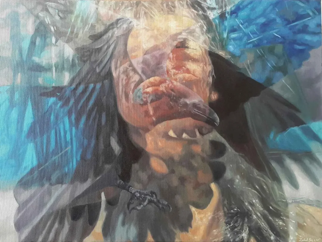 yakınlaştır "Kuzgun" eseri ZUHAL BAYSAR tarafından 2016 yılında 60x80 cm ölçülerinde Tuval üzeri yağlı boya tekniği ile yapılmıştır.