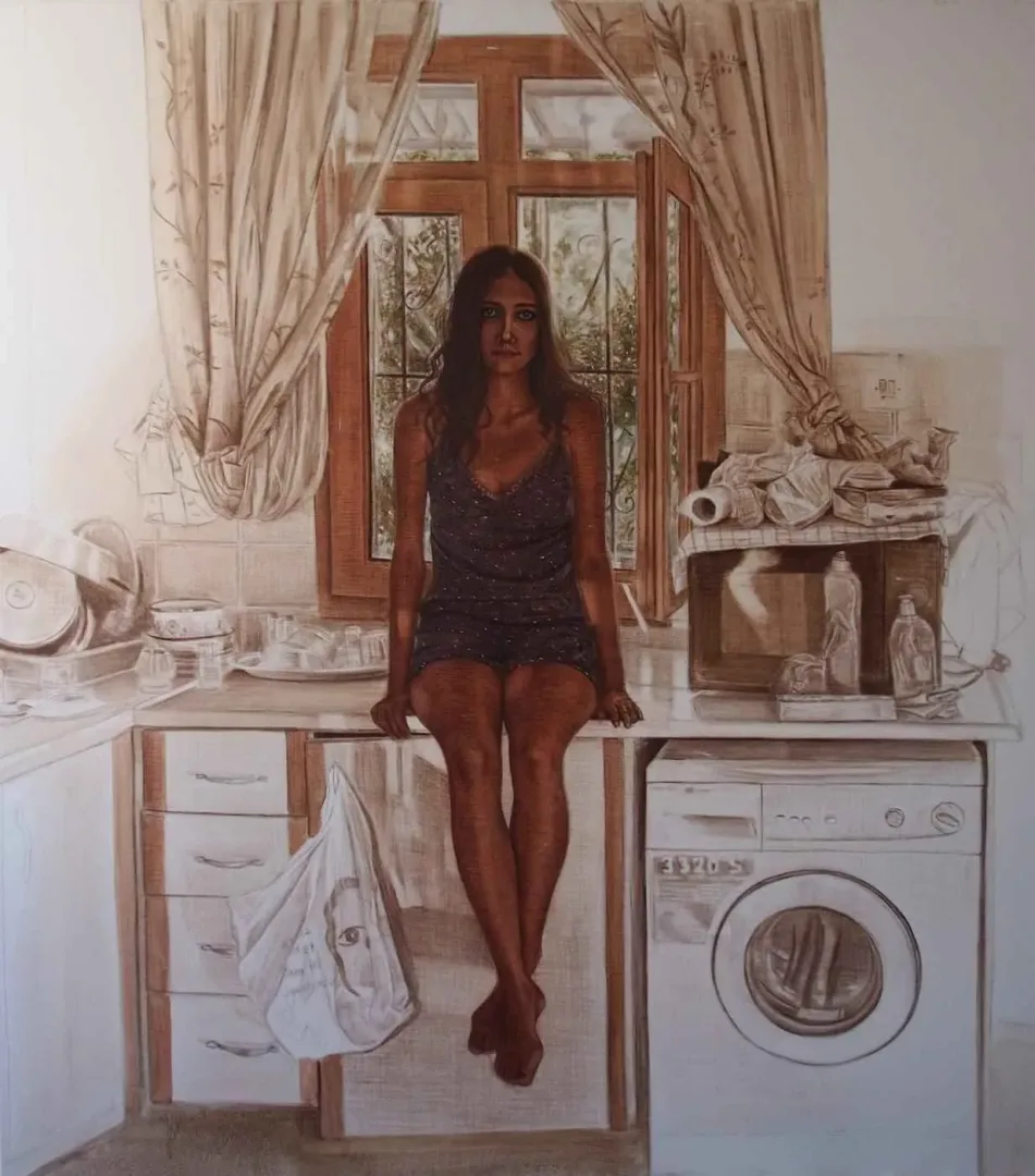 RUGÜL SERBEST — 2016 Bu eser RUGÜL SERBEST tarafından 2016 yılında 140x120 cm ölçülerinde Tuval üzeri yağlı boya tekniği ile yapılmıştır.