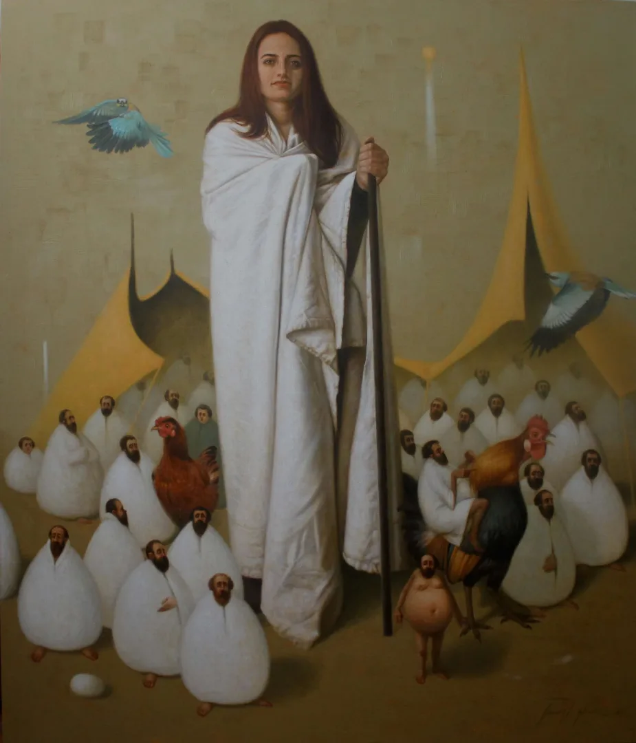 "Erk" eseri ÖMER EKEN tarafından 2016 yılında 140x120 cm ölçülerinde Tuval üzeri yağlı boya tekniği ile yapılmıştır.