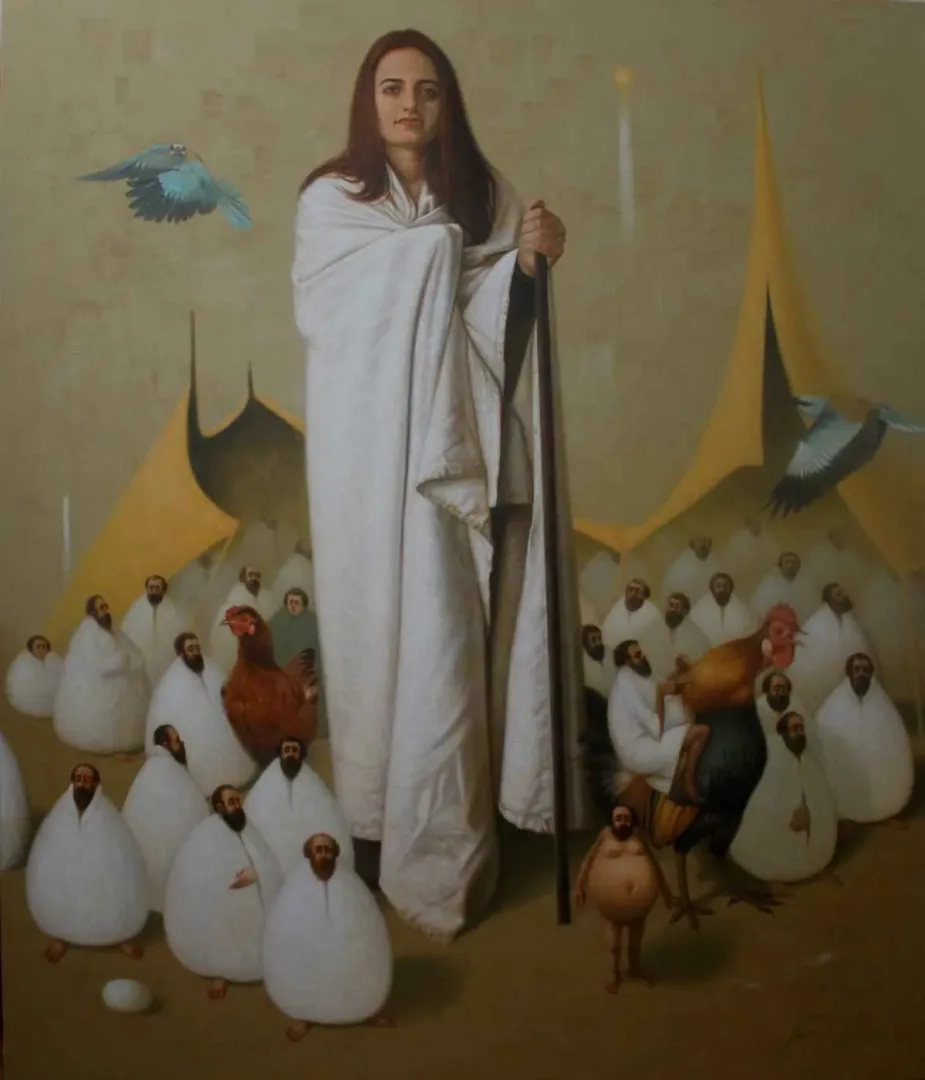 yakınlaştır "Erk" eseri ÖMER EKEN tarafından 2016 yılında 140x120 cm ölçülerinde Tuval üzeri yağlı boya tekniği ile yapılmıştır.