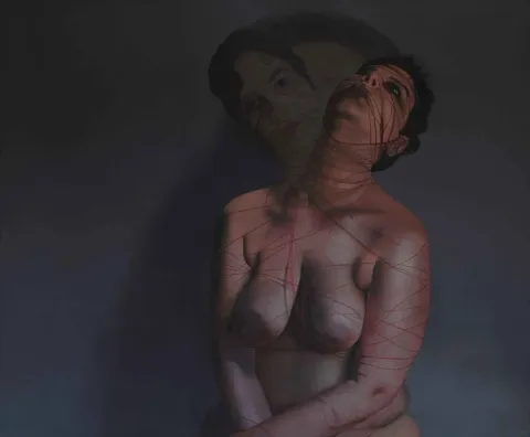 EMRAH EMİR — “Internalizasyon”, 2016 "Internalizasyon" eseri EMRAH EMİR tarafından 2016 yılında 150x165 cm ölçülerinde Tuval üzeri akrilik boya tekniği ile yapılmıştır.