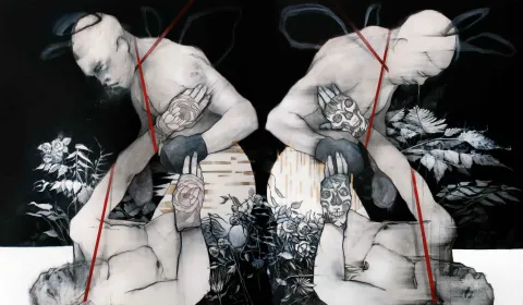 ERCAN AYÇİÇEK — “Hiç mi acaba demedin”, 2016 "Hiç mi acaba demedin" eseri ERCAN AYÇİÇEK tarafından 2016 yılında 140x240 cm ölçülerinde Tuval üzeri akrilik boya tekniği ile yapılmıştır.