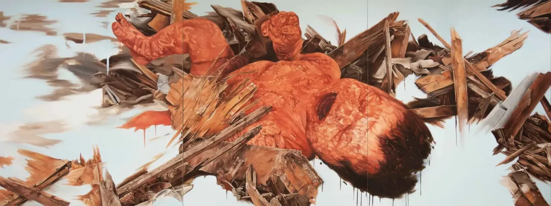 ONUR KARAALİOĞLU — “İsimsiz”, 2016 "İsimsiz" eseri ONUR KARAALİOĞLU tarafından 2016 yılında 180x480 cm ölçülerinde Tuval üzeri yağlı boya tekniği ile yapılmıştır.