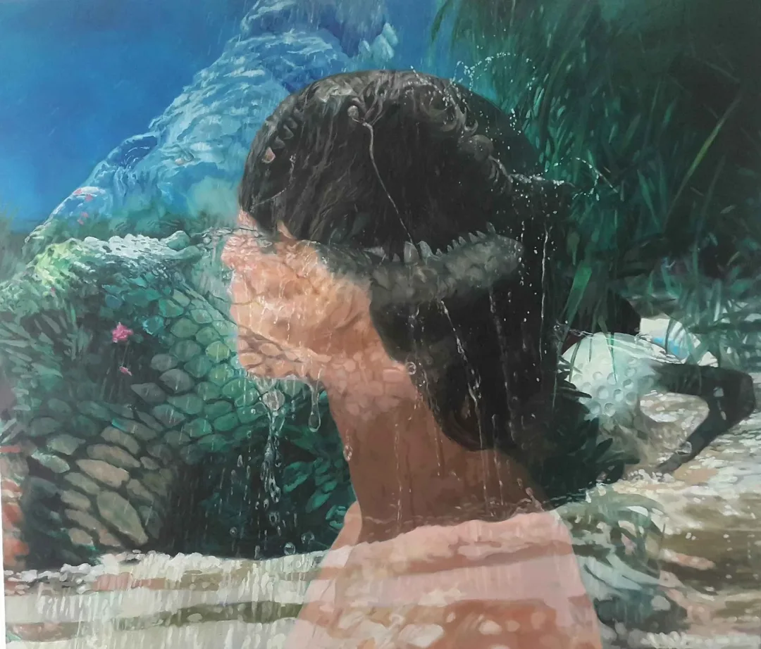 ZUHAL BAYSAR — “Timsah”, 2016 "Timsah" eseri ZUHAL BAYSAR tarafından 2016 yılında 170x190 cm ölçülerinde Tuval üzeri yağlı boya tekniği ile yapılmıştır.