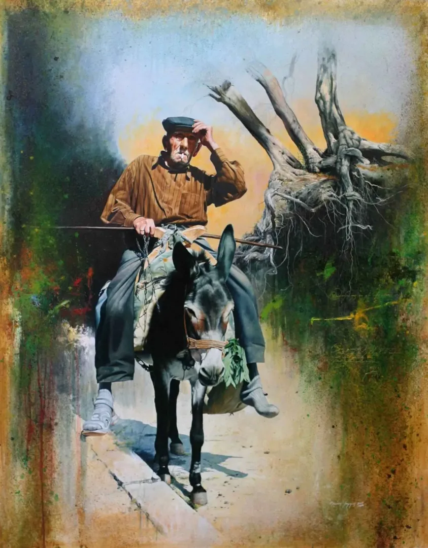 yakınlaştır "Günaydın Halil Dede" eseri HASAN SAYGIN tarafından 2011 yılında 146x114 cm ölçülerinde Tuval üzeri yağlı boya tekniği ile yapılmıştır.