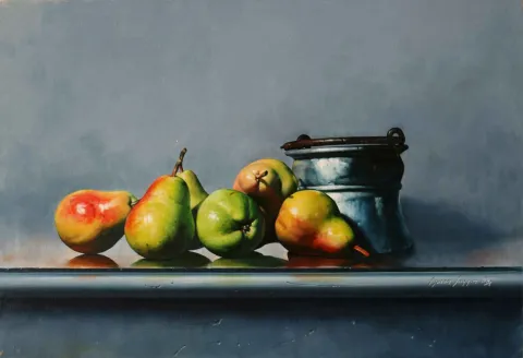 HASAN SAYGIN tarafından 2008 yılında 55x38 cm ölçülerinde Tuval üzeri yağlı boya tekniği ile yapılmıştır.