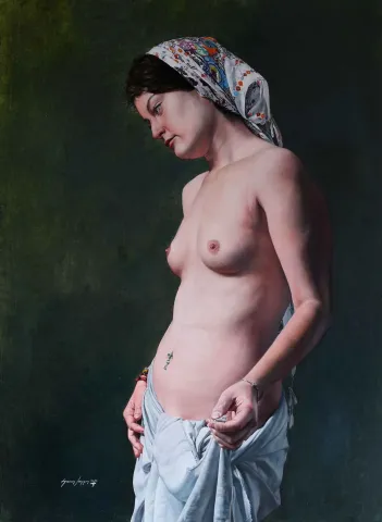 HASAN SAYGIN tarafından 2016 yılında 100x73 cm ölçülerinde Tuval üzeri yağlı boya tekniği ile yapılmıştır.