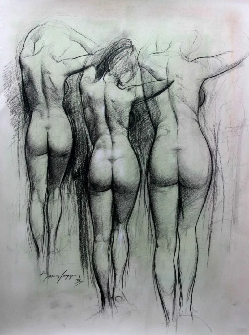 yakınlaştır "Marjorie-3" eseri HASAN SAYGIN tarafından 2008 yılında 60x45 cm ölçülerinde Desen tekniği ile yapılmıştır.