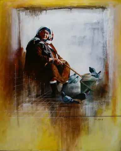 HASAN SAYGIN tarafından 2008 yılında 100x81 cm ölçülerinde Tuval üzeri yağlı boya tekniği ile yapılmıştır.