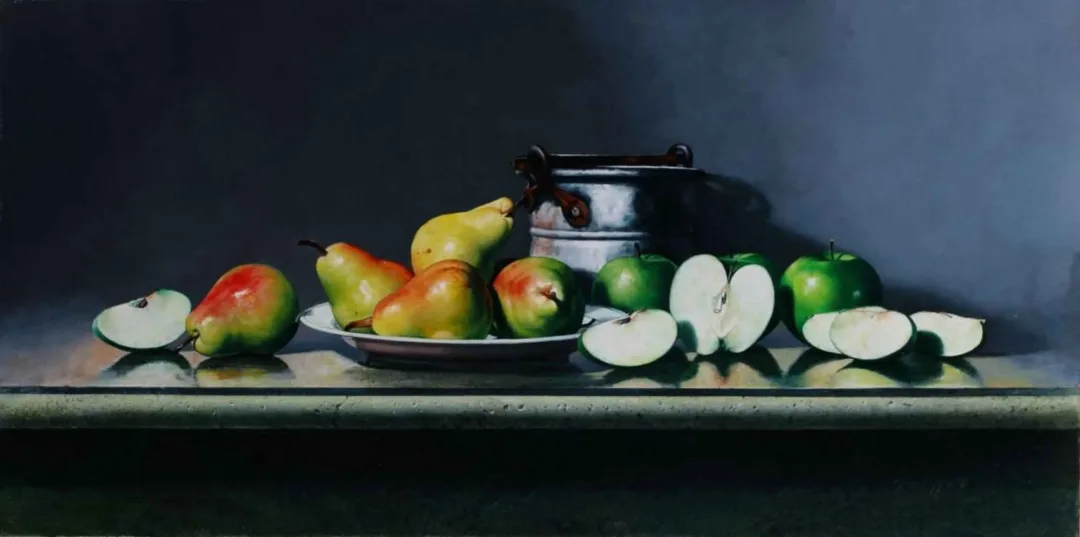 yakınlaştır "Meyveler-2" eseri HASAN SAYGIN tarafından 2008 yılında 80x40 cm ölçülerinde Tuval üzeri yağlı boya tekniği ile yapılmıştır.