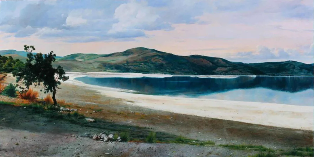 yakınlaştır "Salda Gölü" eseri HASAN SAYGIN tarafından 2009 yılında 120x60 cm ölçülerinde Tuval üzeri yağlı boya tekniği ile yapılmıştır.