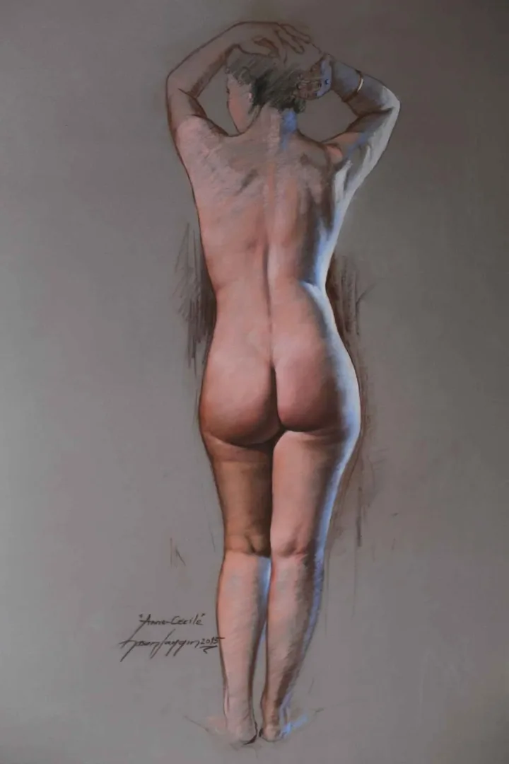 "Anne Cecile-1" eseri HASAN SAYGIN tarafından 2015 yılında 68x40 cm ölçülerinde Kağıt üzeri pastel boya tekniği ile yapılmıştır.
