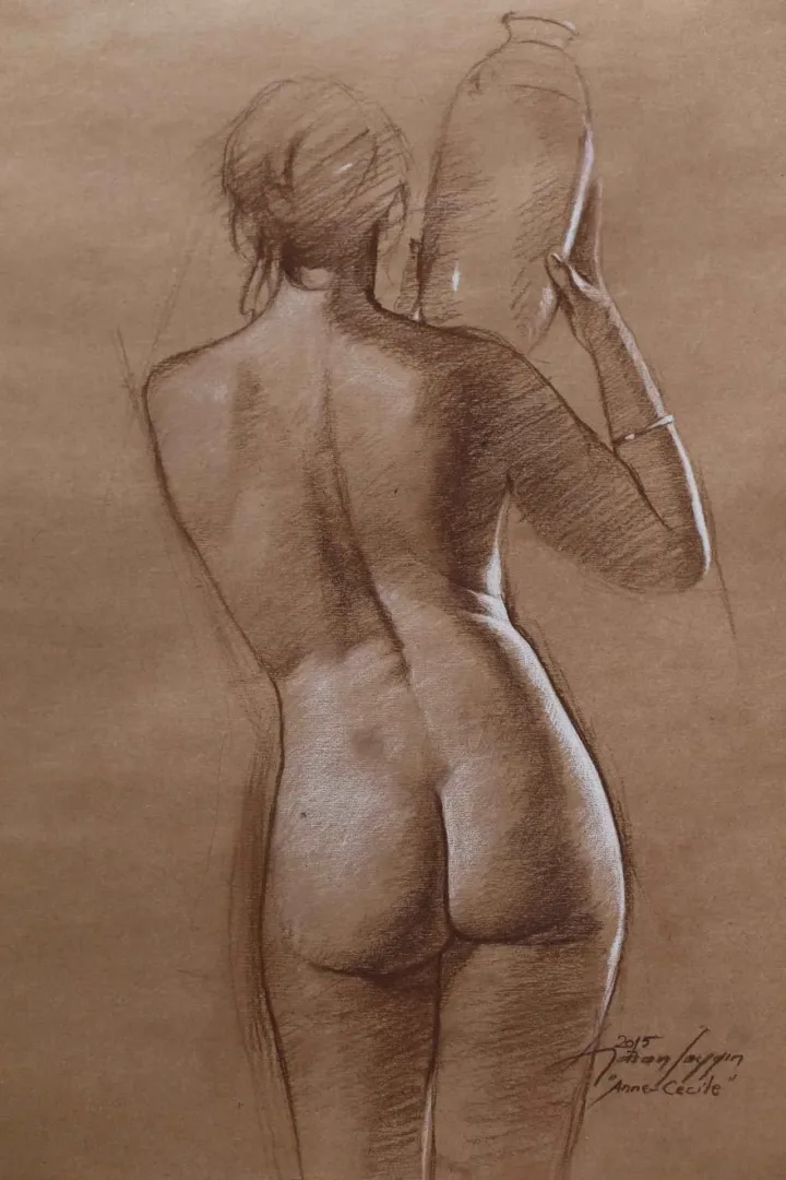 yakınlaştır "Anne Cecile-2" eseri HASAN SAYGIN tarafından 2015 yılında 47x30 cm ölçülerinde Desen tekniği ile yapılmıştır.
