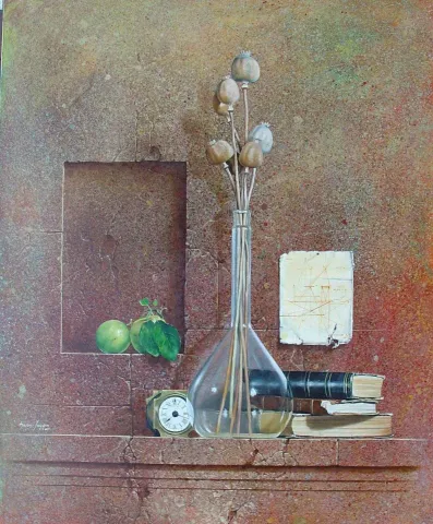 HASAN SAYGIN tarafından 81x65 cm ölçülerinde Tuval üzeri yağlı boya tekniği ile yapılmıştır.