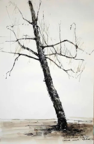 "İsimsiz" eseri HÜSEYİN SÖNMEZ tarafından 29x21 cm ölçülerinde Kağıt üzeri sulu boya tekniği ile yapılmıştır.