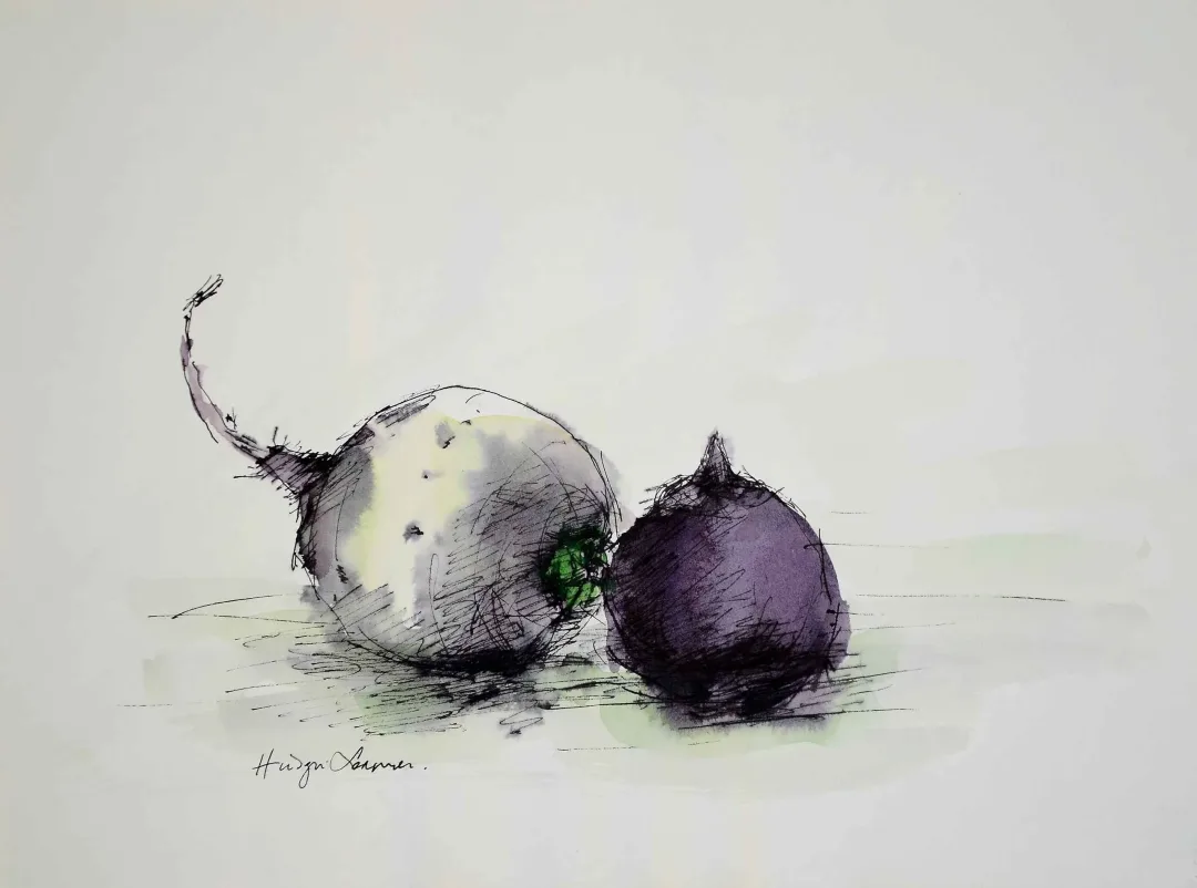 yakınlaştır "İsimsiz" eseri HÜSEYİN SÖNMEZ tarafından 21x29 cm ölçülerinde Kağıt üzeri sulu boya tekniği ile yapılmıştır.